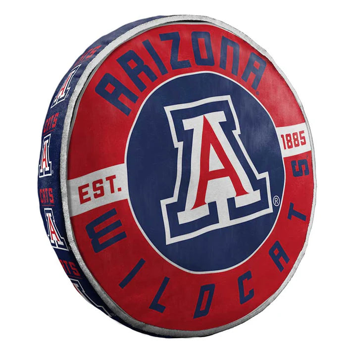 Arizona Wildcats 15-inch round Cloud Pillow featuring team colors and graphics, officially licensed by NCAA.