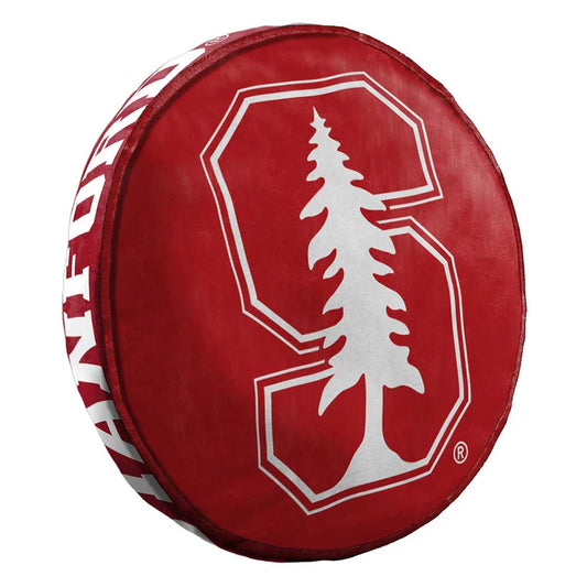 Stanford Cardinal 15-inch round Cloud Pillow with team colors and graphics, crafted for fan comfort.