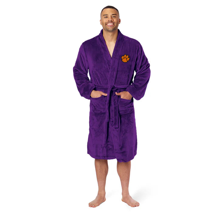 Clemson Tigers Embroidered Mens L/XL Bathrobe