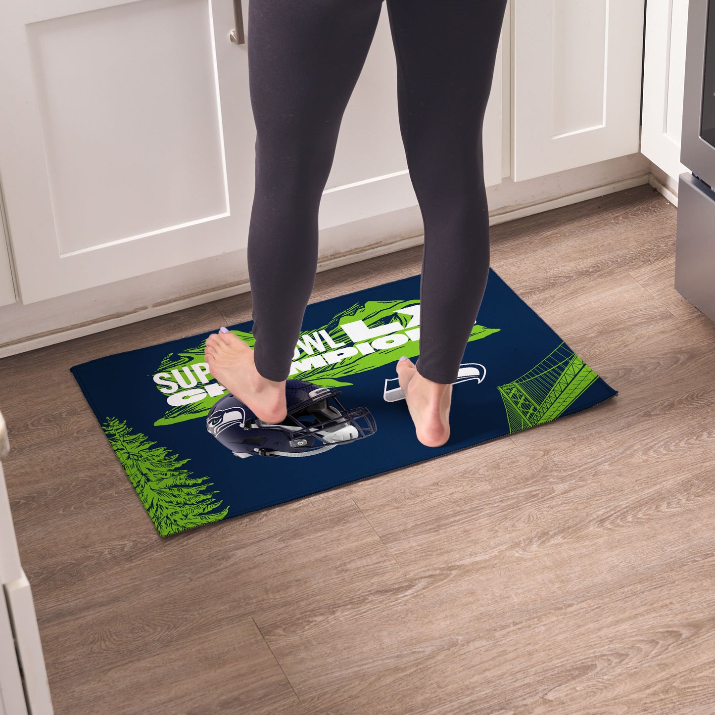 NFL Super Bowl 2026 Seattle Seahawks Champs Baker Washable Rug 20x32 inches