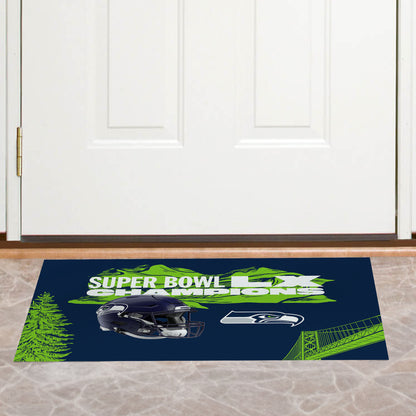 NFL Super Bowl 2026 Seattle Seahawks Champs Baker Washable Rug 20x32 inches