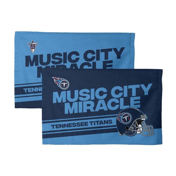 Tennessee Titans NFL Rally Towels, 2-pack, 16"x25", featuring team colors and logo, 100% polyester, officially licensed by the NFL.