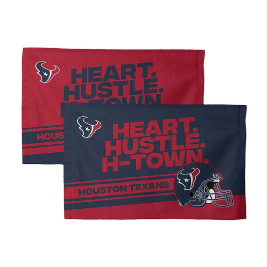 Houston Texans NFL Rally Towels, 2-pack, 16"x25", featuring team colors and logo, 100% polyester, officially licensed by the NFL.