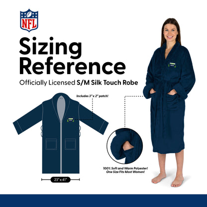 NFL Super Bowl 2026 Seattle Seahawks Champs Hub Faux Silk Touch Robe Small / Medium