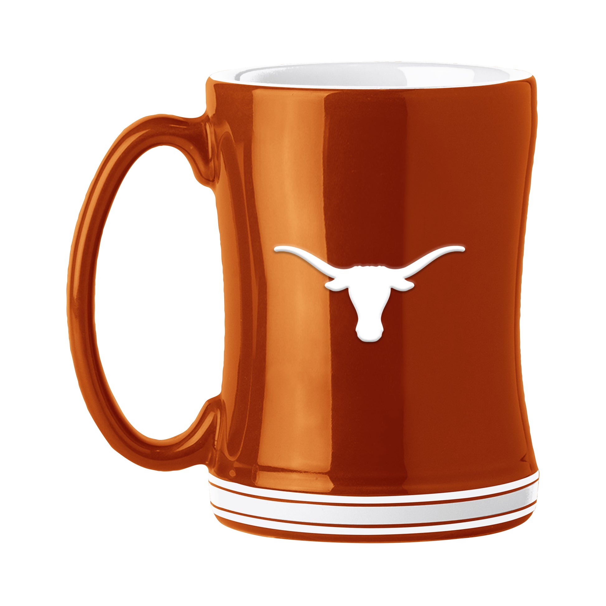 Officially licensed Texas Longhorns coffee cup by Logo Brands, microwave and dishwasher safe