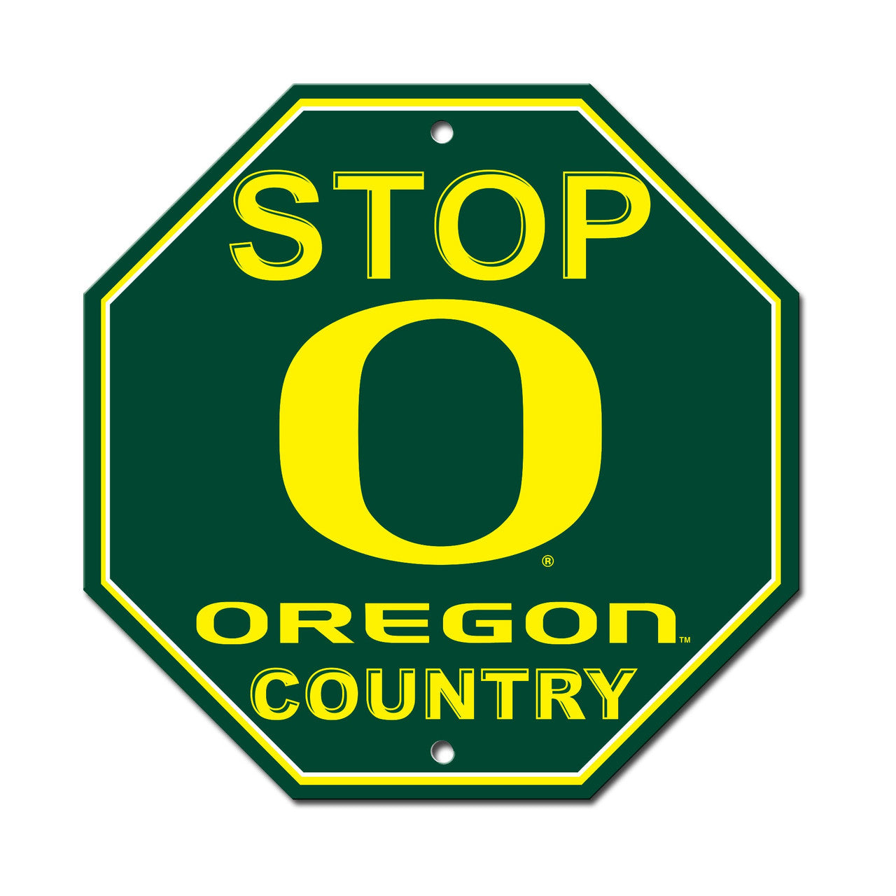 Oregon Ducks 12" x 12" Plastic Stop Sign by Fremont Die