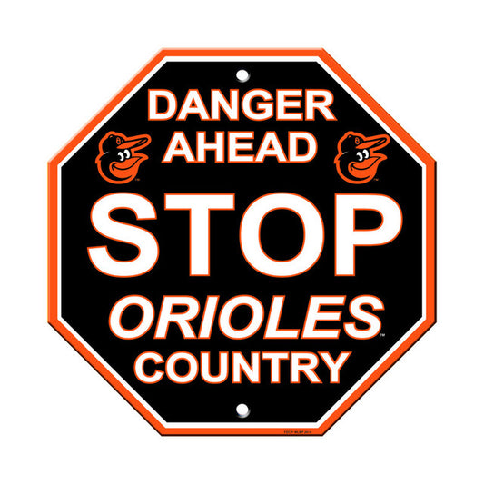 Baltimore Orioles 12" x 12" Plastic Stop Sign by Fremont Die