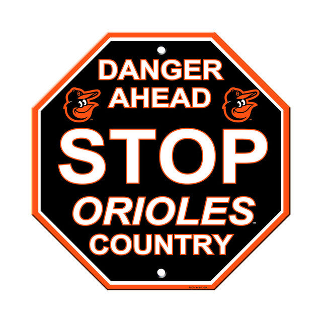 Baltimore Orioles 12" x 12" Plastic Stop Sign by Fremont Die
