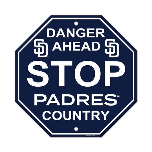 San Diego Padres 12" x 12" Plastic Stop Sign by Fremont Die