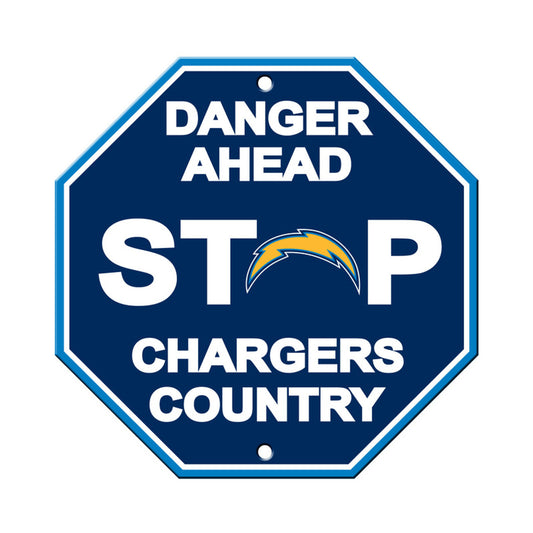 Los Angeles Chargers 12" x 12" Stop Sign by Fremont Die