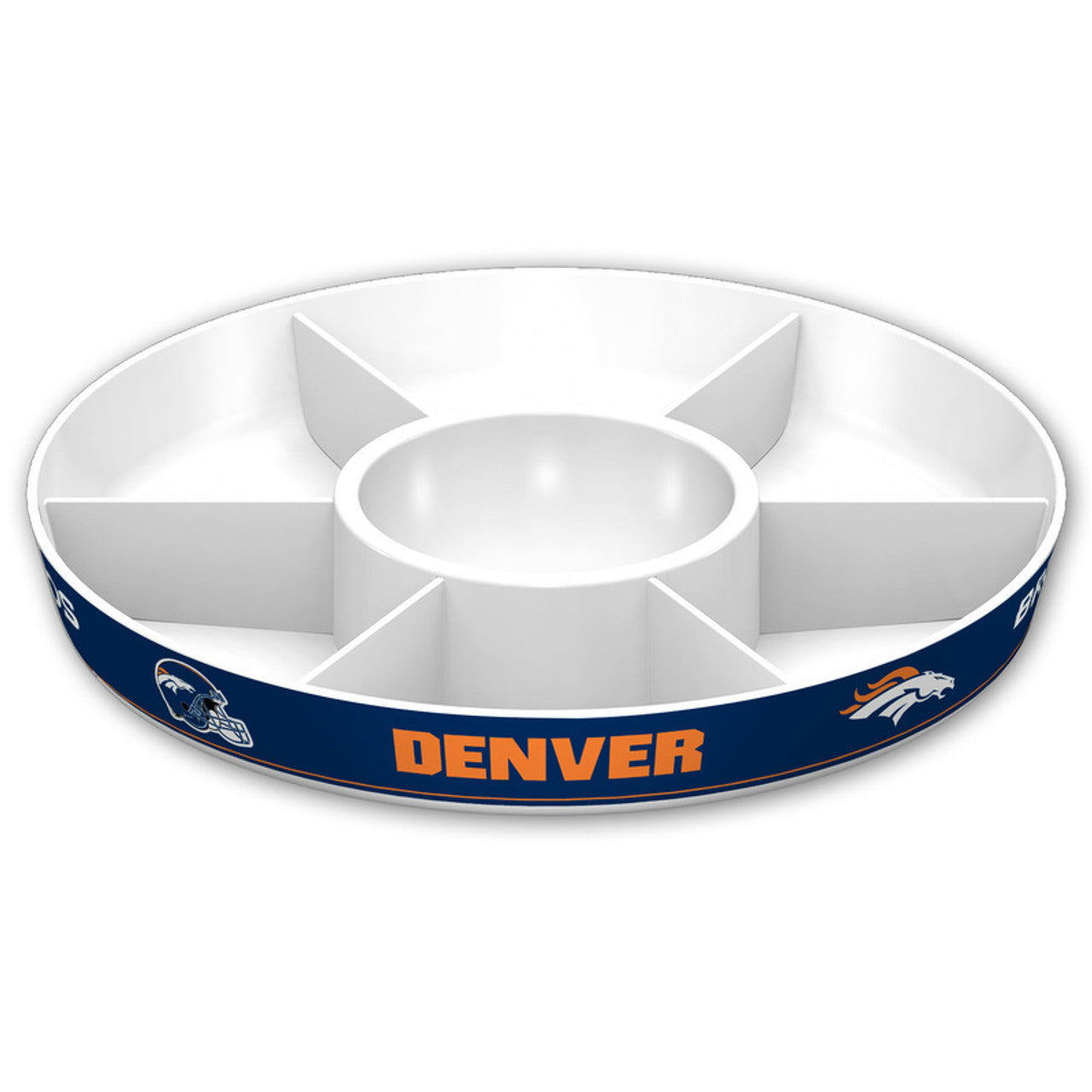Denver Broncos Sectional Serving Party Platter Tray by Fremont Die