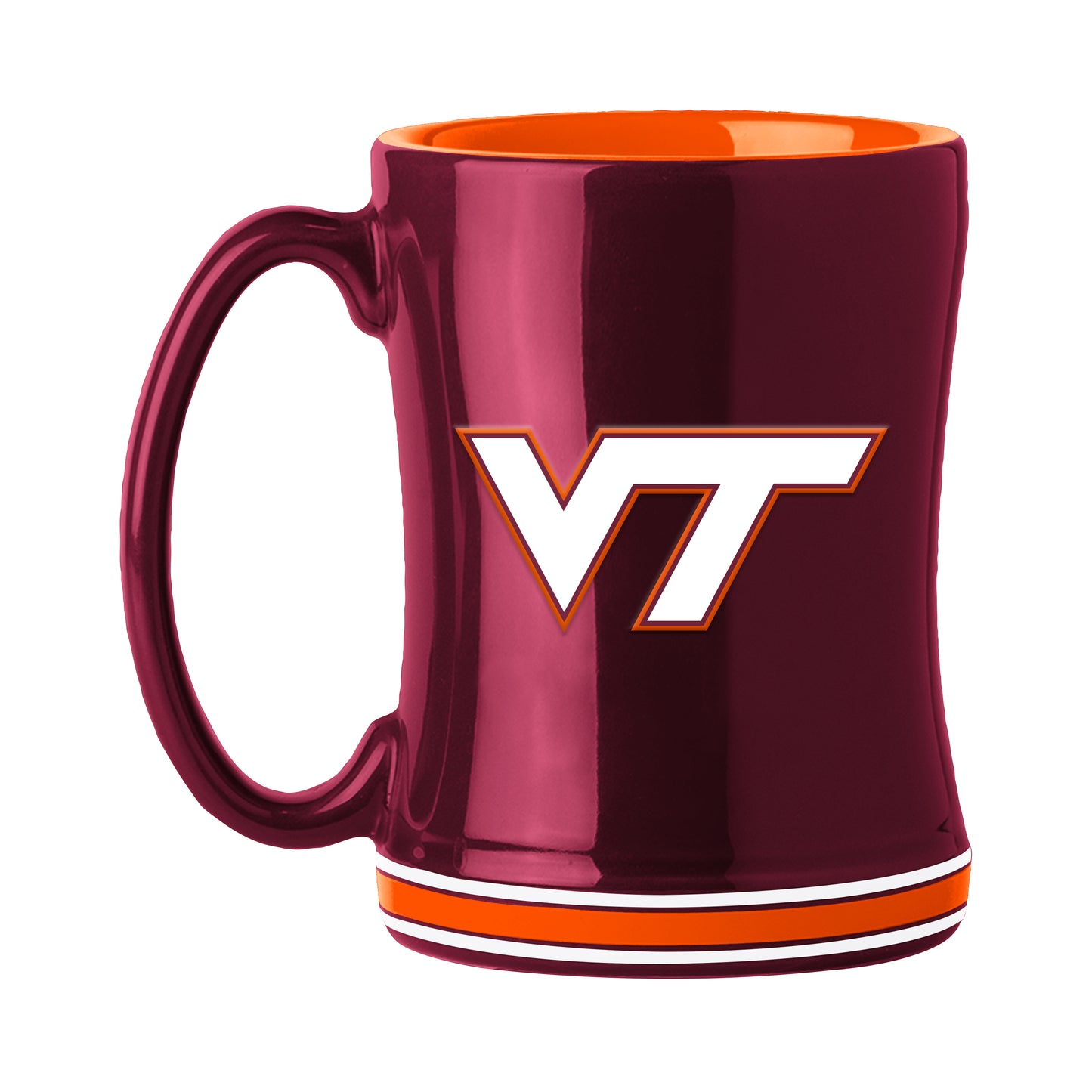 Virginia Tech Hokies 14 oz ceramic coffee mug with 3D logo and team name by Logo Brands