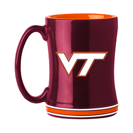 Virginia Tech Hokies 14 oz ceramic coffee mug with 3D logo and team name by Logo Brands