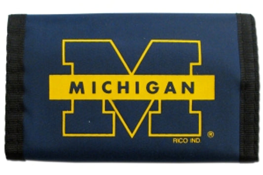 Michigan Wolverines Trifold Nylon Wallet by Rico Industries