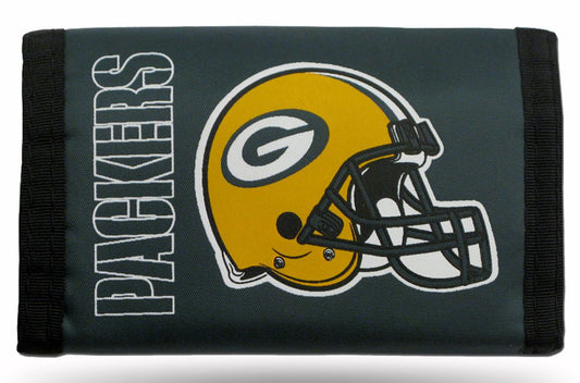 Green Bay Packers Trifold Nylon Wallet by Rico Industries