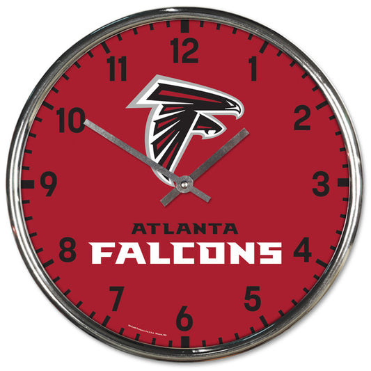 Atlanta Falcons 12" Round Chrome Wall Clock by Wincraft