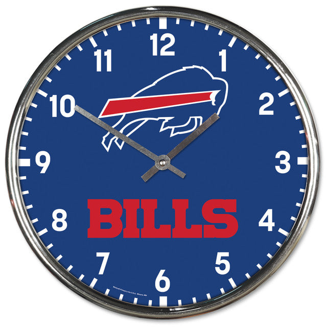 Buffalo Bills 12" Round Chrome Wall Clock by Wincraft