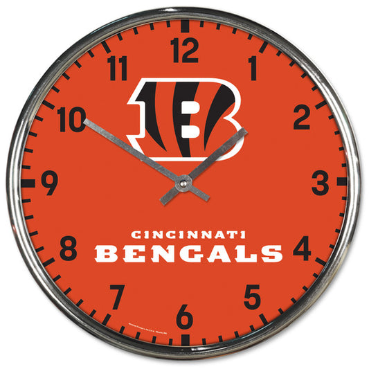 Cincinnati Bengals 12" Round Chrome Wall Clock by Wincraft