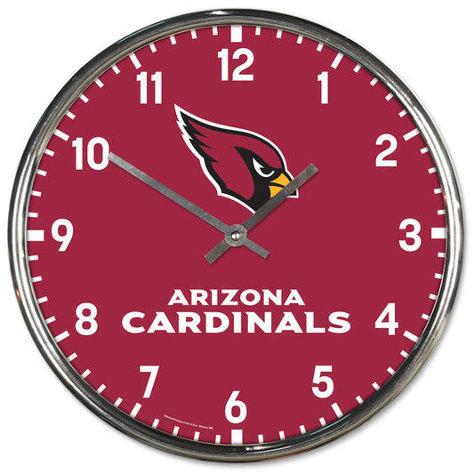 Arizona Cardinals 12" Round Chrome Wall Clock by Wincraft