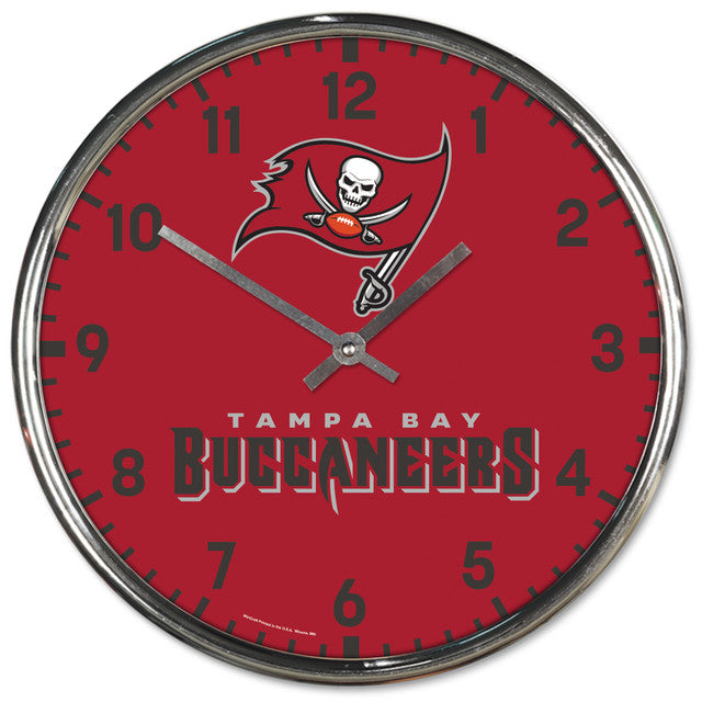 Tampa Bay Buccaneers 12" Round Chrome Wall Clock by Wincraft