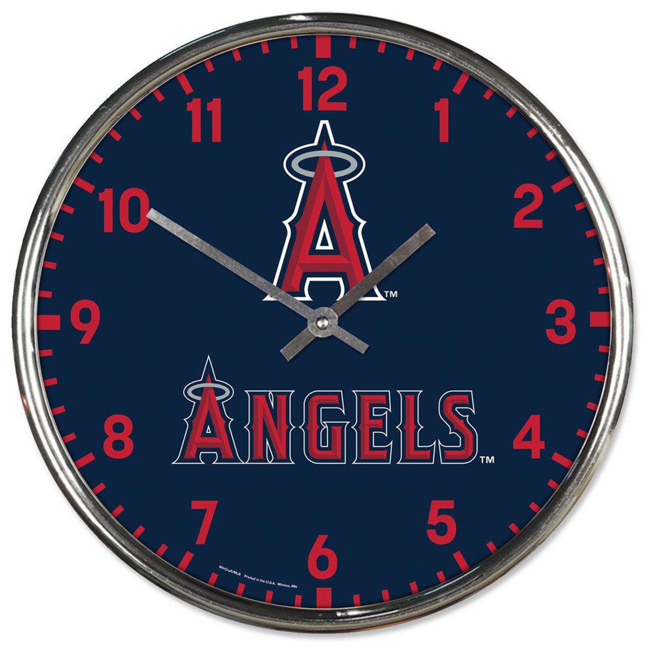 Los Angeles Angels 12" Round Chrome Wall Clock by Wincraft