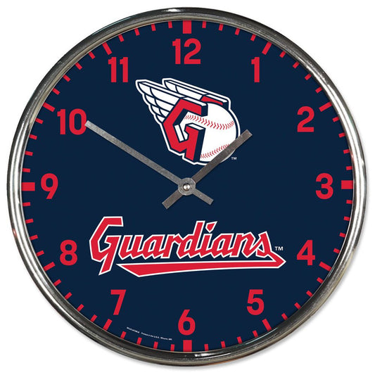 Cleveland Guardians 12" Round Chrome Wall Clock by Wincraft