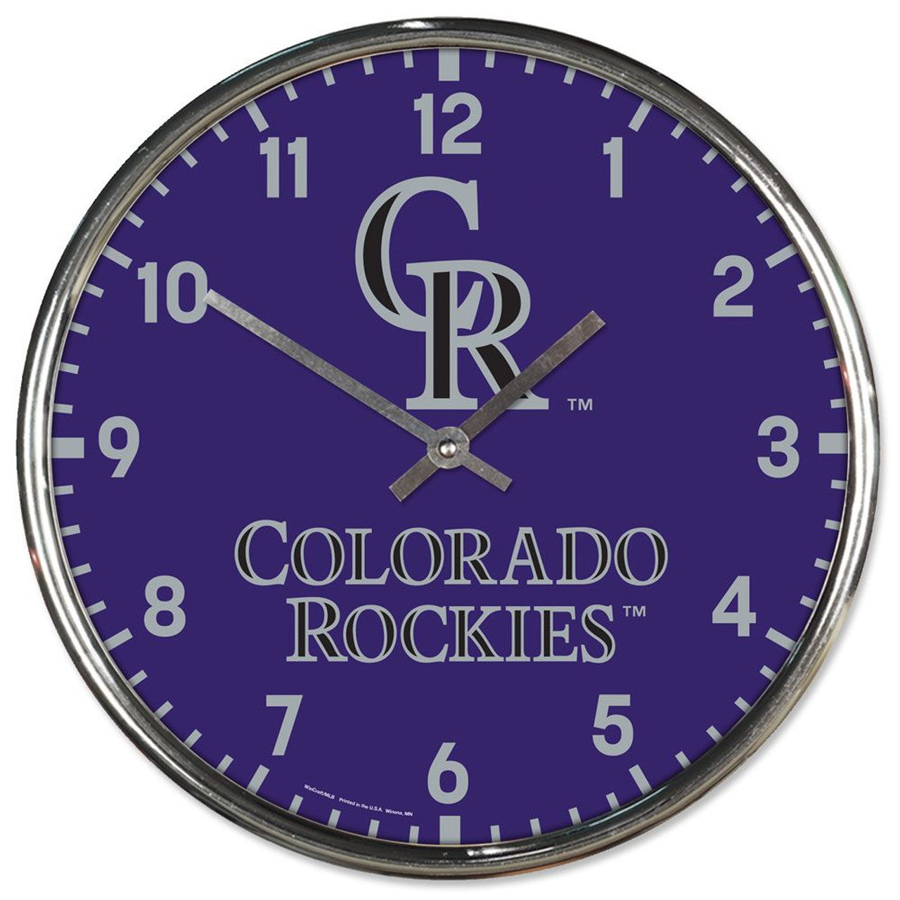 Colorado Rockies 12" Round Chrome Wall Clock by Wincraft