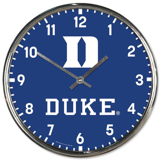 Duke Blue Devils 12" Round Chrome Wall Clock by Wincraft