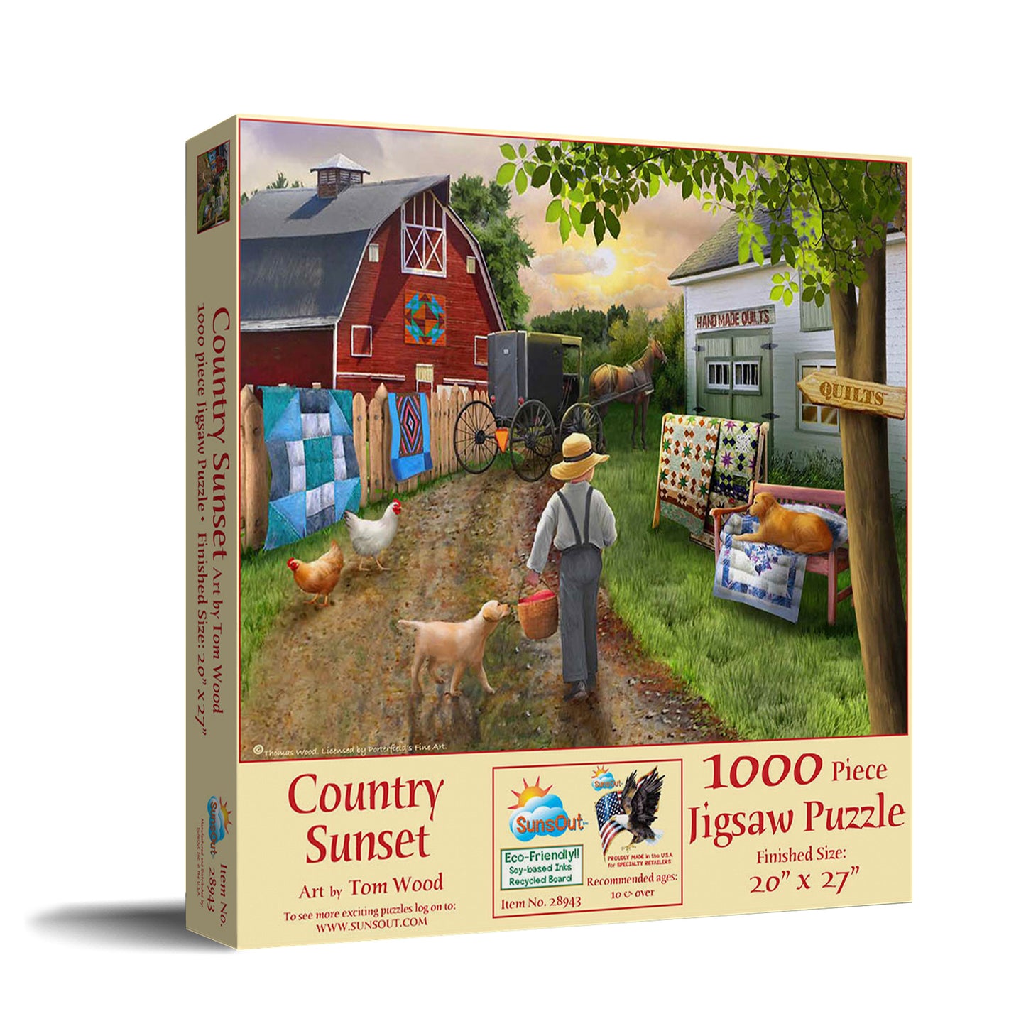 Country Sunset 1000 Piece Jigsaw Puzzle by SunsOut