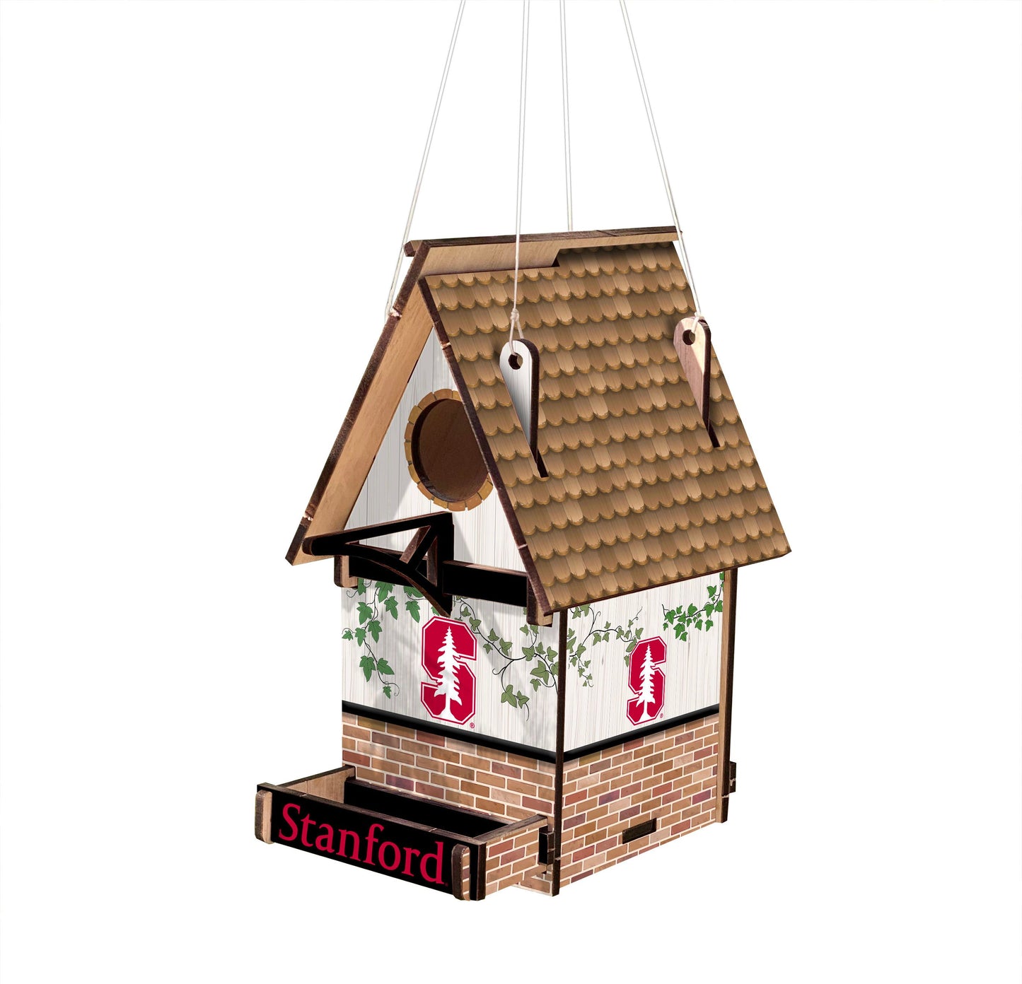 Express your team spirit and love for birds with the Stanford Cardinal Wood Birdhouse by Fan Creations. This officially licensed birdhouse is made of cut and printed MDF, measures 15"x15"
