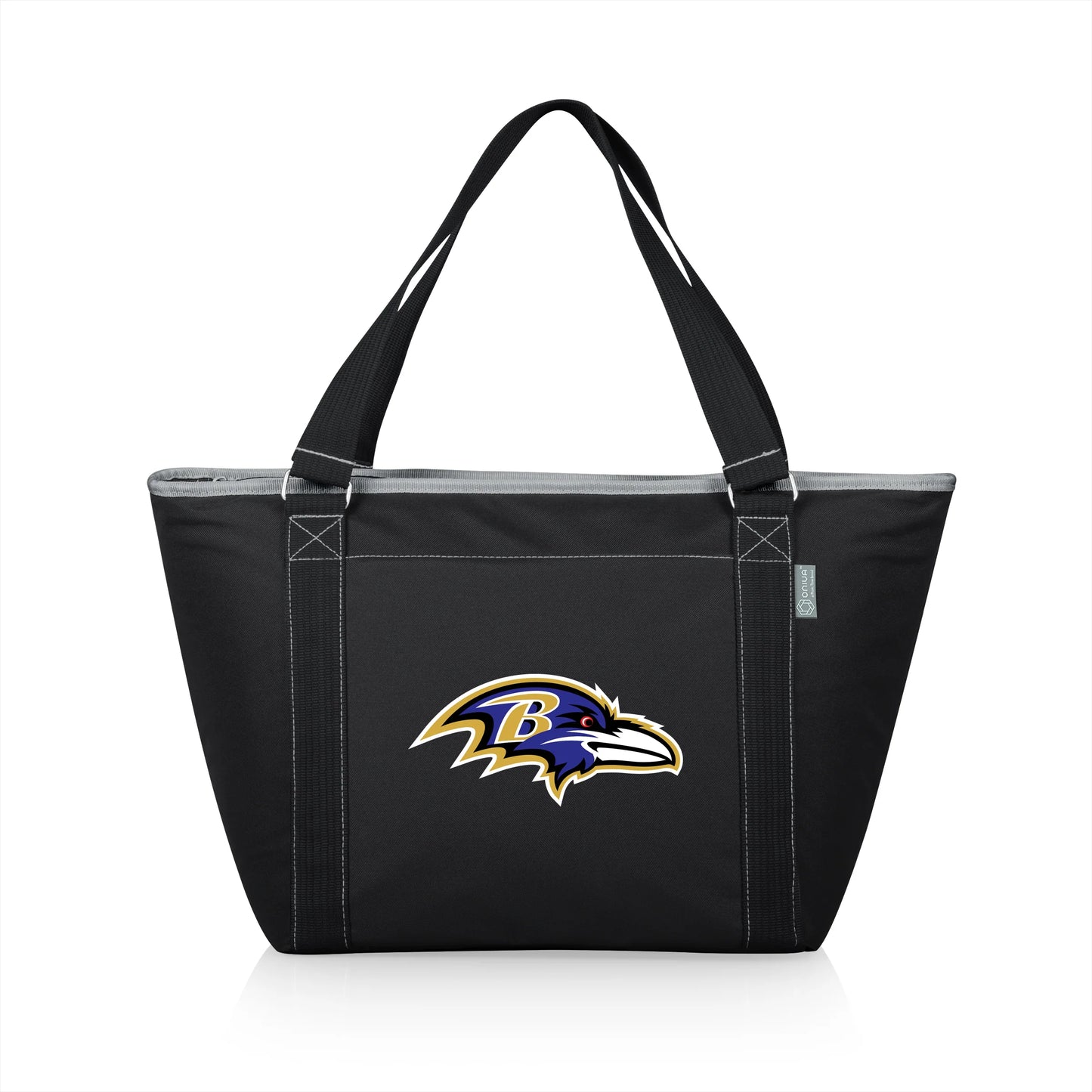Baltimore Ravens NFL Topanga Cooler Tote Bag, 24-can insulated soft-sided cooler, black, officially licensed.