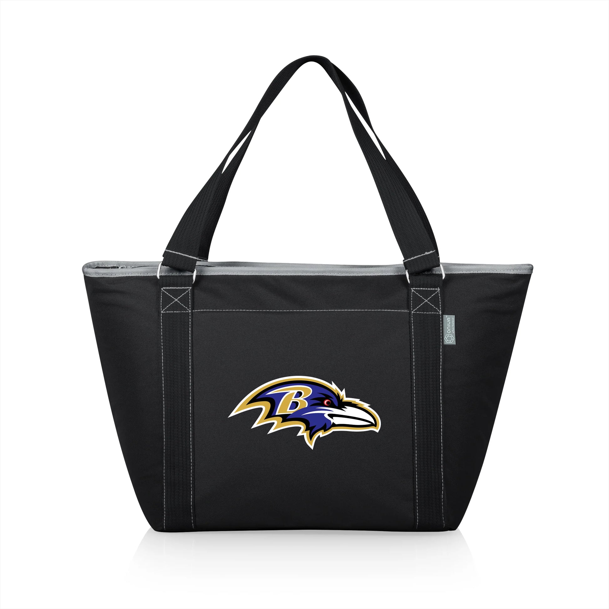 Baltimore Ravens NFL Topanga Cooler Tote Bag, 24-can insulated soft-sided cooler, black, officially licensed.