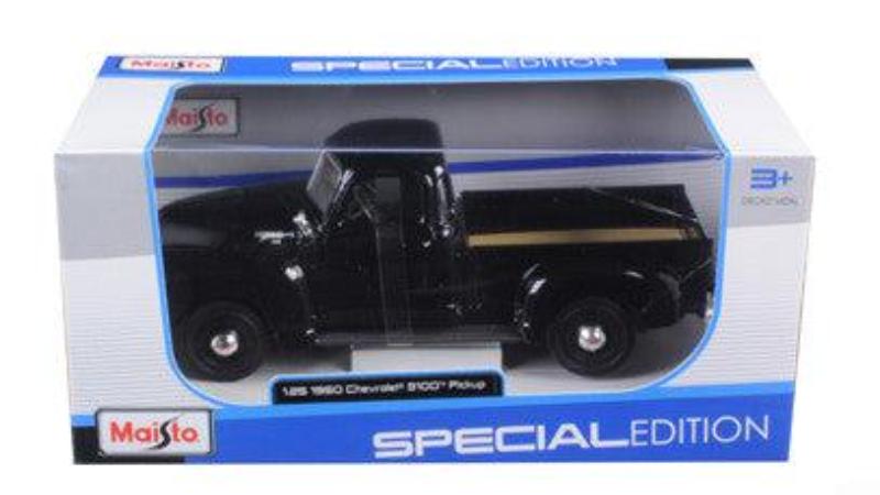 1950 Chevrolet 3100 Pickup Truck Black 1/25 Diecast Model Car by Maisto