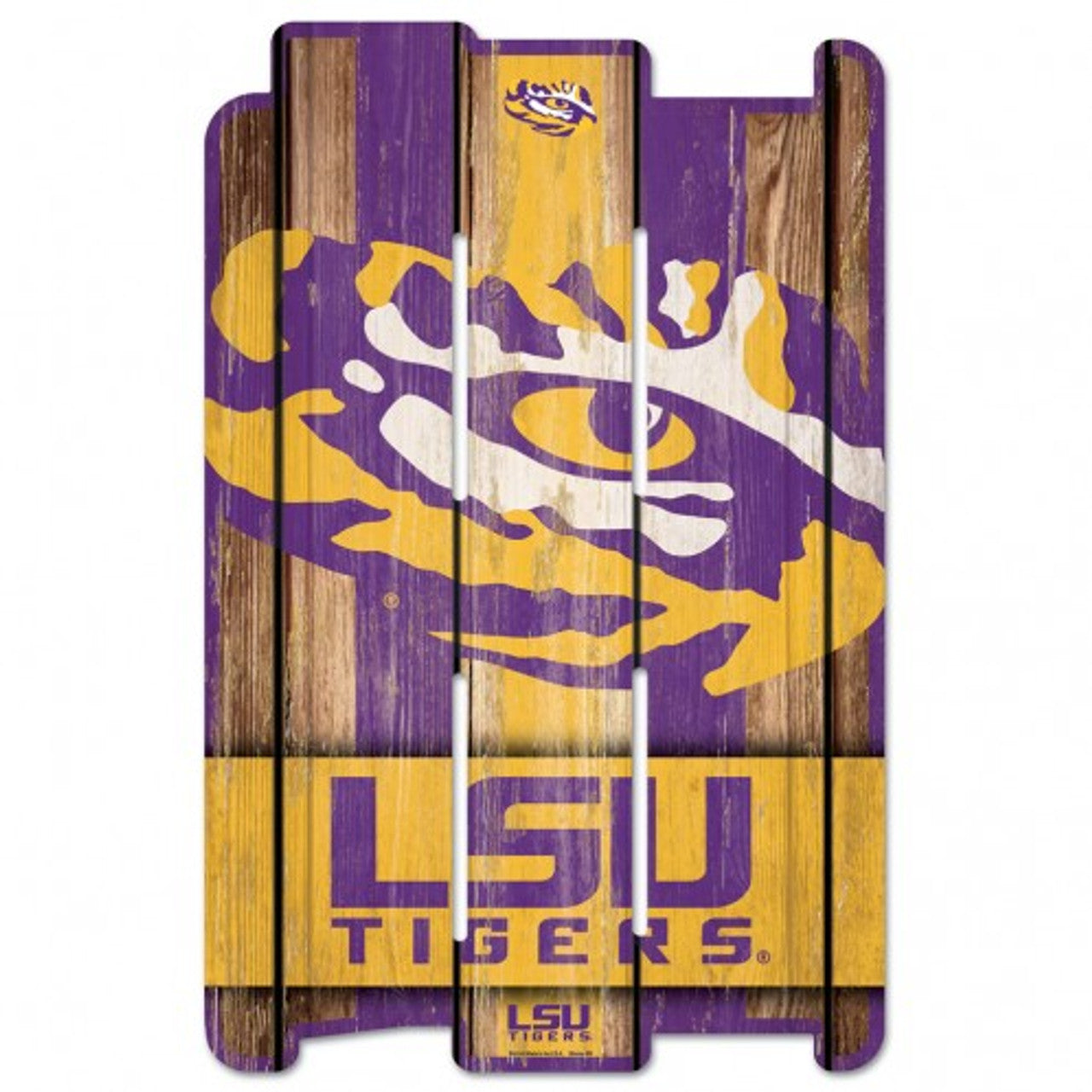 LSU Tigers 11" x 17" Wood Fence Sign by Wincraft