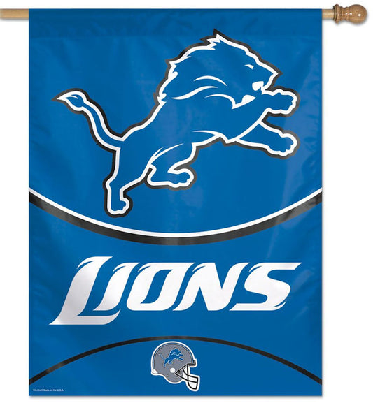 Get the Detroit Lions NFL Vertical Banner by Wincraft, 27"x37", team colors, durable nylon, officially licensed. Special order, ships in 4-8 weeks. Pole not included.