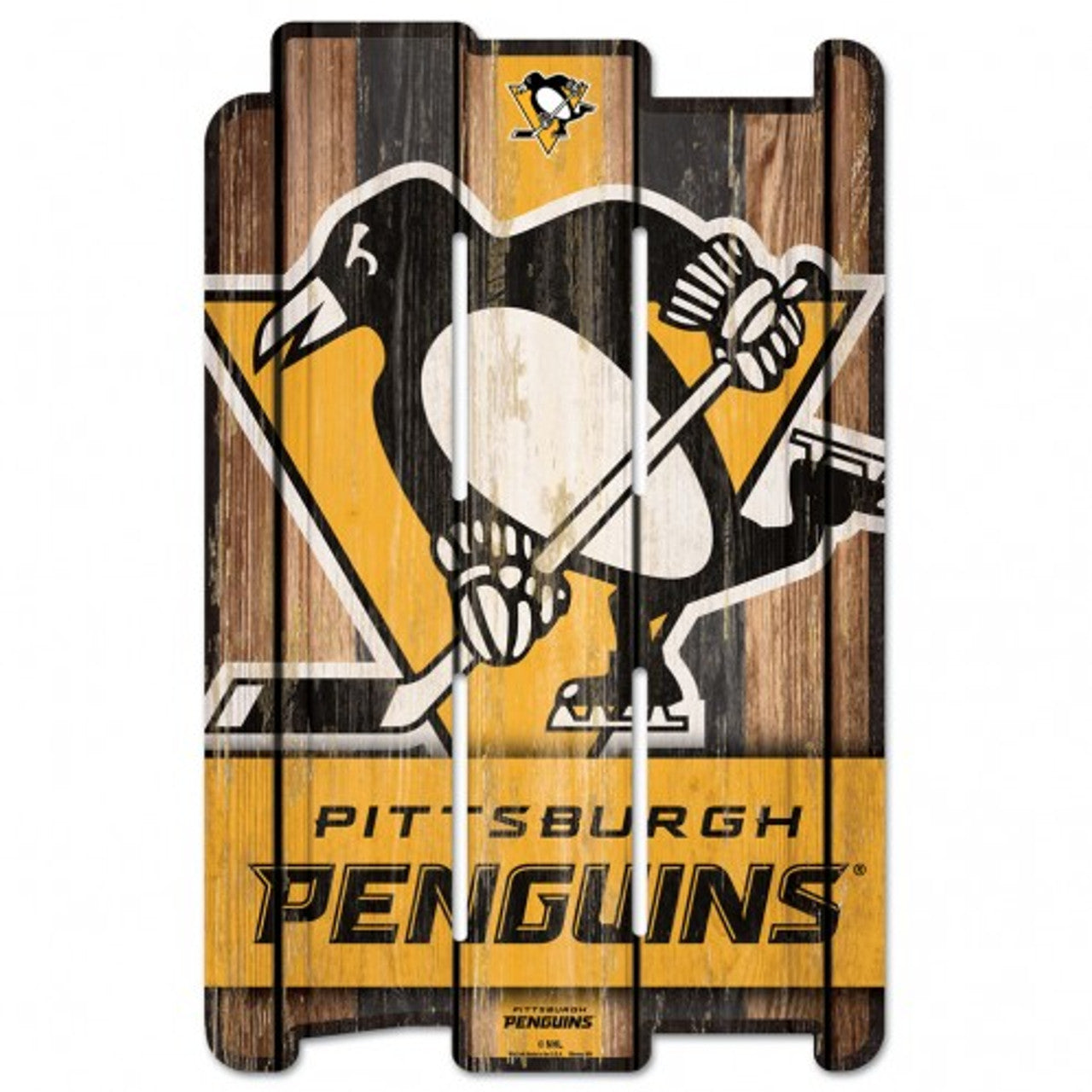 Pittsburgh Penguins 11" x 17" Wood Fence Sign by Wincraft