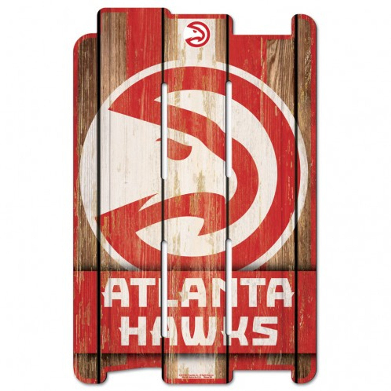Atlanta Hawks 11" x 17" Wood Fence Sign by Wincraft