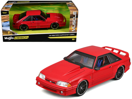 1993 Ford Mustang SVT Cobra Red "Classic Muscle" "Maisto Design" Series 1/24 Diecast Model Car by Maisto