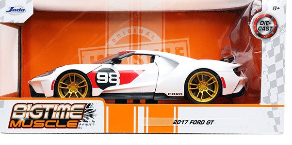 2021 Ford Gt #98 White "Heritage Edition" "Bigtime Muscle" Series 1/24 Diecast Model Car by Jada