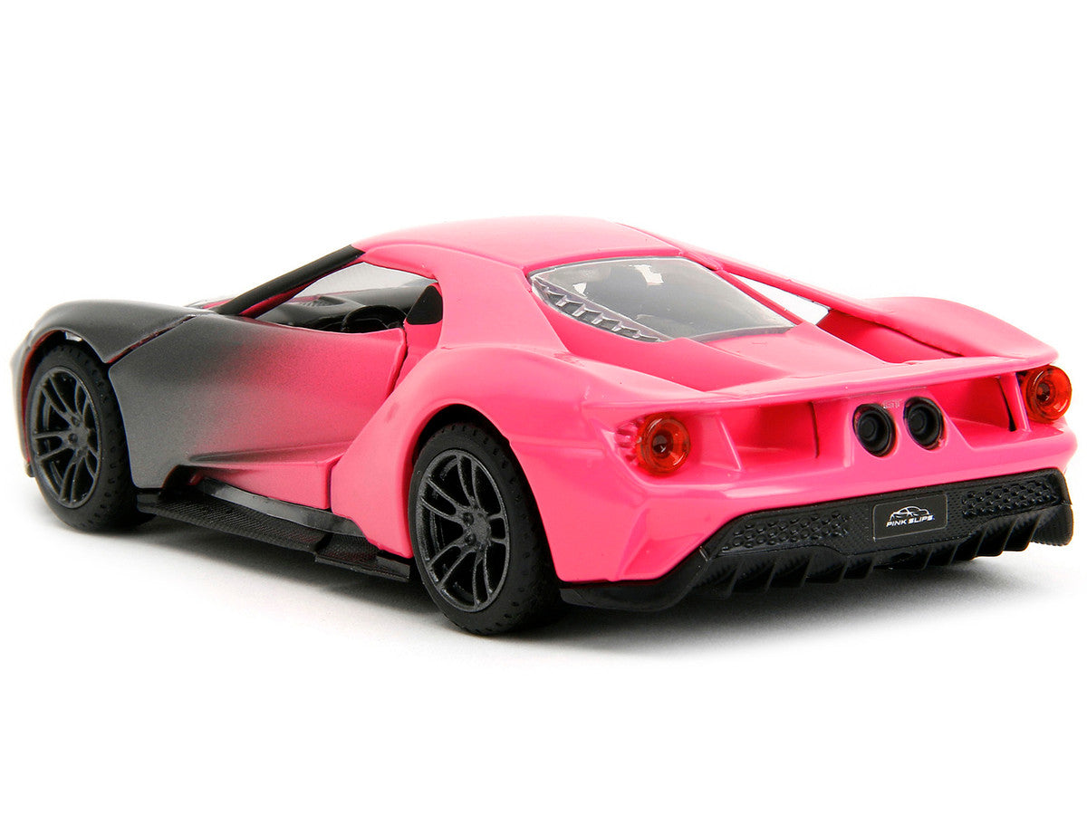 2017 Ford GT Gray Metallic and Pink Gradient "Pink Slips" Series 1/32 Diecast Model Car by Jada