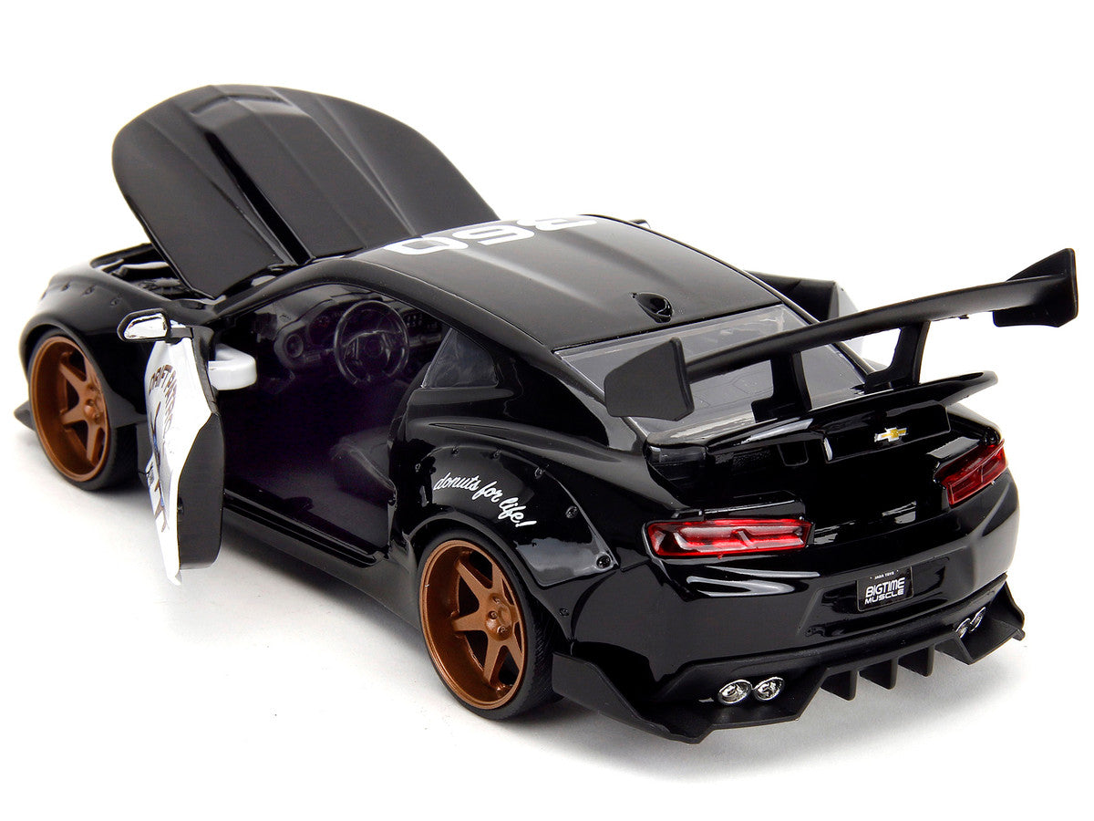 2016 Chevrolet Camaro Widebody Black and White "Drift Patrol" "Wide Body" Series 1/24 Diecast Model Car by Jada