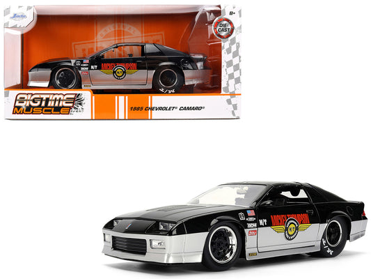 Jada 1985 Chevrolet Camaro Z28 Mickey Thompson 1:24 black and silver diecast car model