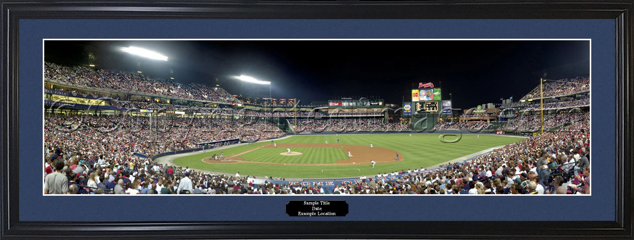 Atlanta Braves Turner Field First Pitch Panoramic Picture - Fan Cave Decor by Everlasting Images