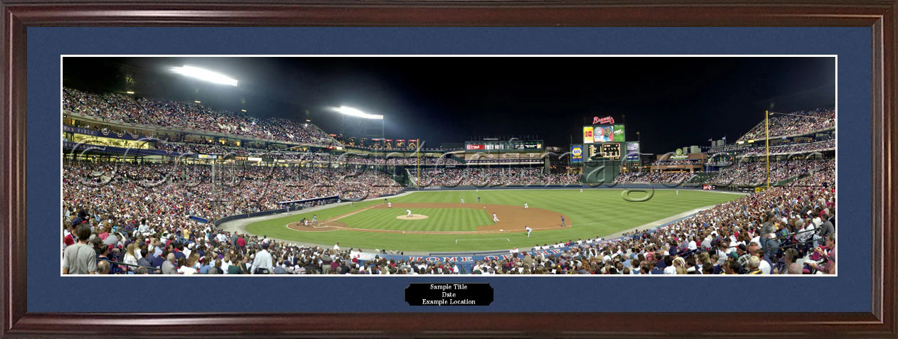 Atlanta Braves Turner Field First Pitch Panoramic Picture - Fan Cave Decor by Everlasting Images