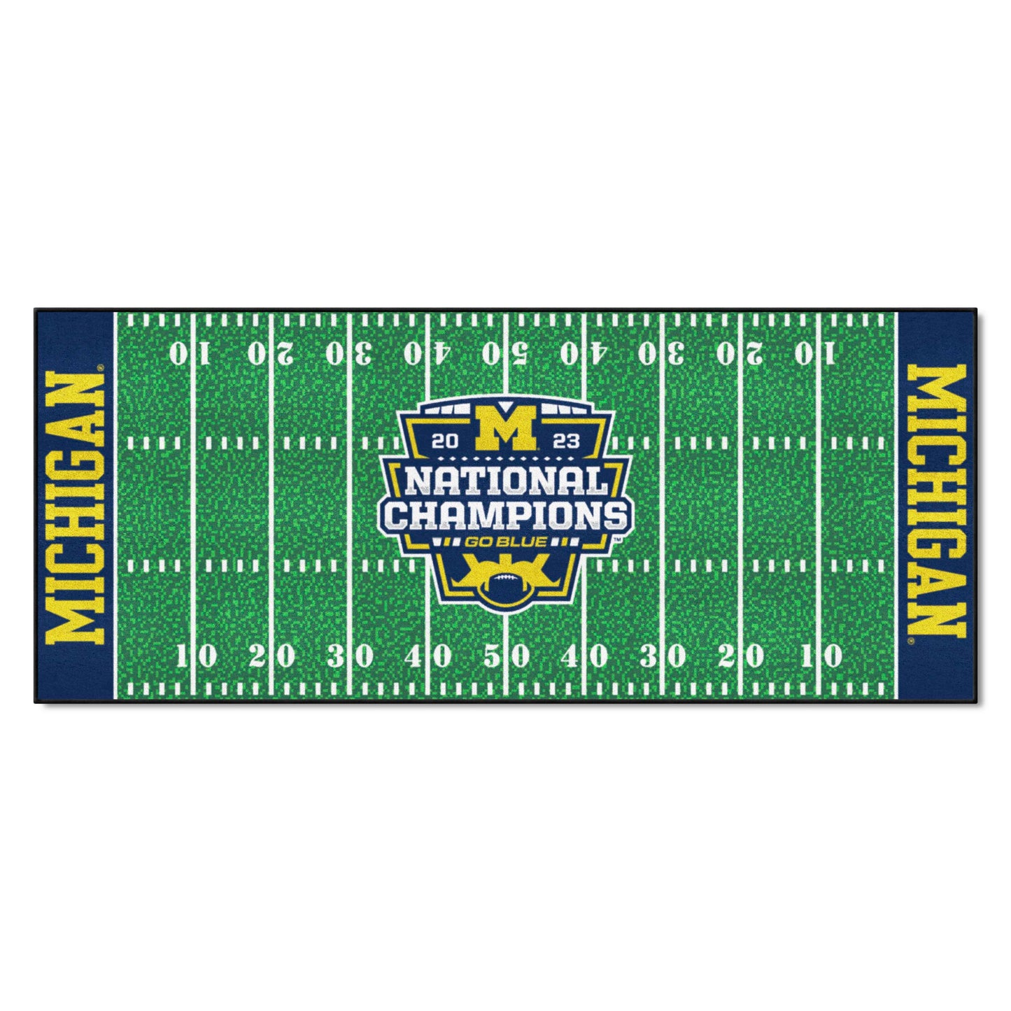 Michigan Wolverines 2023-24 National Champions Football Field Runner by Fanmats