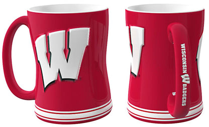 Wisconsin Badgers 14oz Relief Coffee Mug by Logo Brands