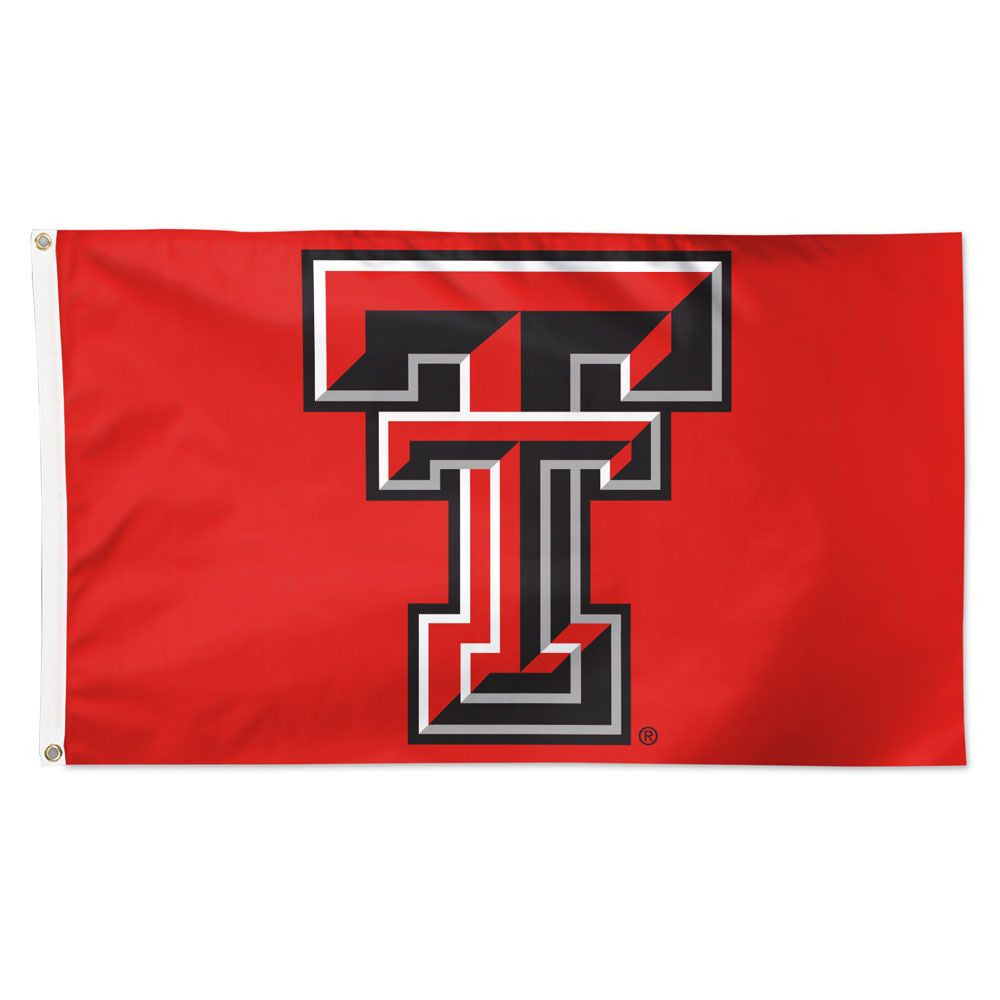 Texas Tech Red Raiders NCAA 3x5 team flag with official logo and colors, polyester fabric, metal grommets