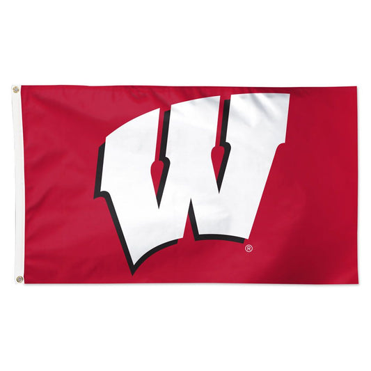 Wisconsin Badgers 3x5 ft NCAA flag with official logo, team colors, and grommets for easy wall or pole hanging