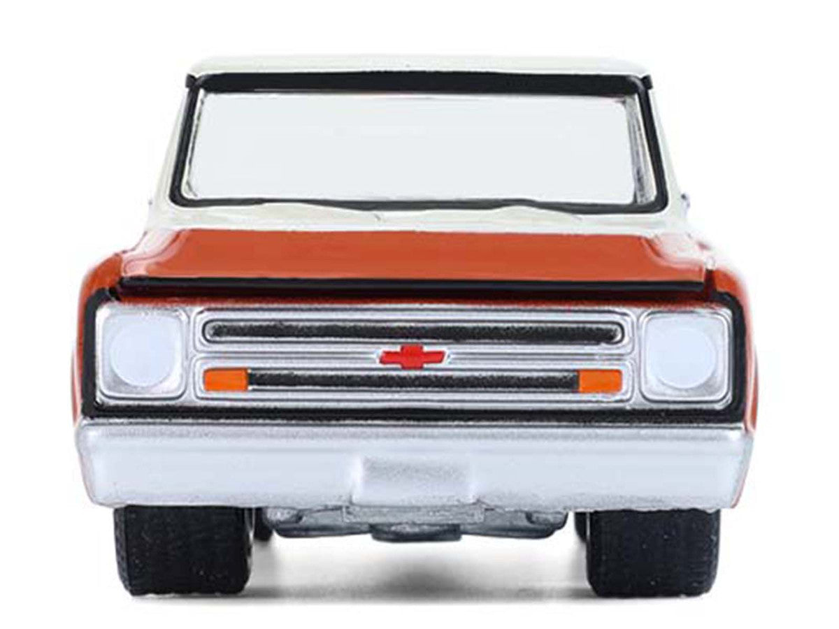1968 Chevrolet C-10 Pickup Truck with Toolbox Orange and Beige "Down on the Farm" Series 11 1/64 Diecast Model by Greenlight
