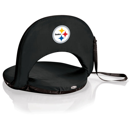 Pittsburgh Steelers NFL Oniva Portable Reclining Seat: Lightweight, steel frame, adjustable positions, high-density foam. Game day comfort!